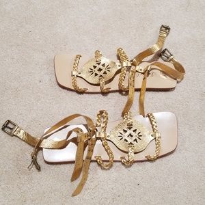 Juicy Couture Gold Strappy Sandals